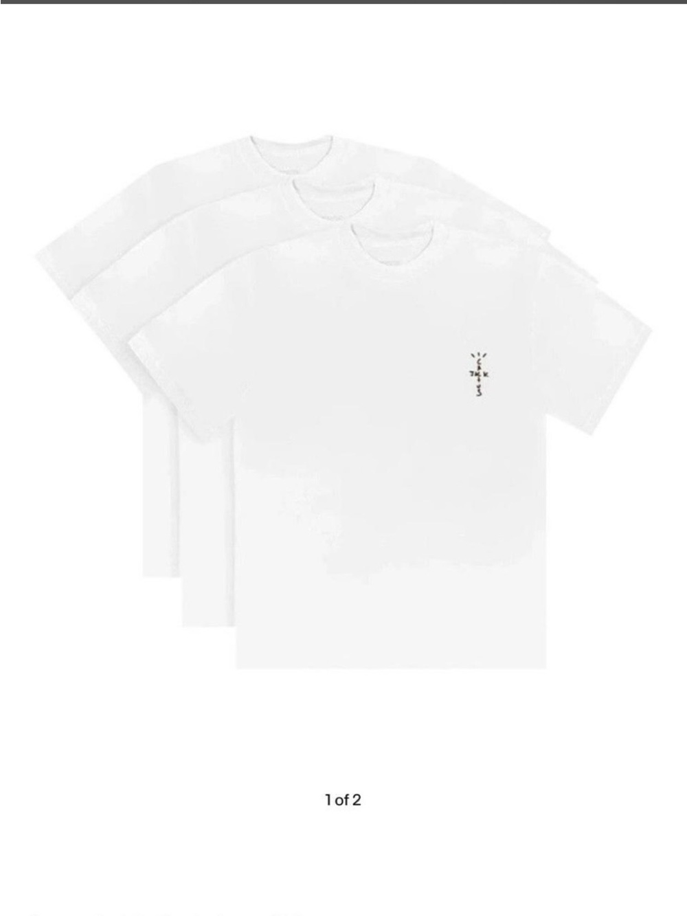 Cactus Jack By Travis Scott White Short-Sleeve Tees (3 Pack)